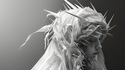 Poster - Nightmarish Vision of a Bride's Twisted Form Clashing with Malevolent 3D Render