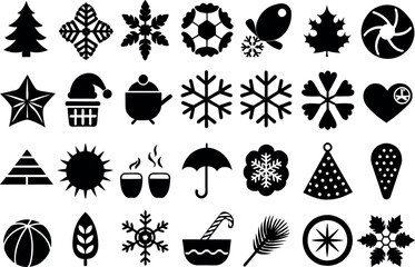 Wall Mural - Holiday & Seasons related concept editable stroke outline icons isolated on white background flat vector illustration