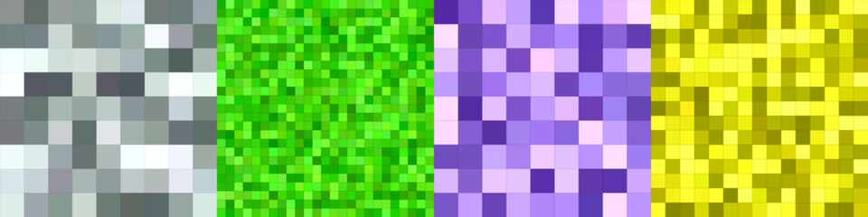 Poster - Abstract square mosaic pattern background set