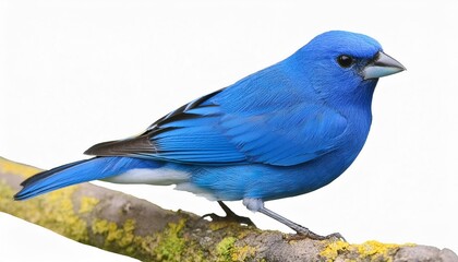 Wall Mural - indigo bunting vibrant woodland songster isolated on a transparent background png