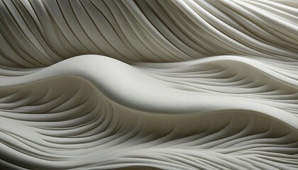 Wall Mural - smooth white waves texture