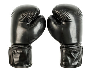 Wall Mural - Pair of black leather boxing gloves, cut out