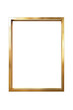 © Monktwins - Minimalistic gilded picture frame, 3d golden rectangle frame for photo, png with transparent background