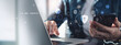 © tippapatt - Cyber security, data protection concept. User using laptop computer and mobile phone with privacy security and data encryption system, secure internet access. Cybersecurity software technology