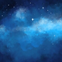 planets in the blue night sky