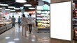 © Faustudio - Blank advertising mockup for supermarket promotions.