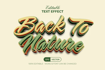 Poster - 3d Soft Text Effect Nature Style. Editable Text Effect.