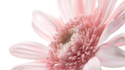 Poster - Fantastic flower with pink petals Beautiful image isolated on white background Ideal for the representation of a perfume aroma or expression of spring summer or freshness : Generative AI