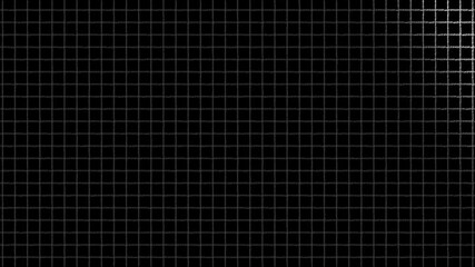 black and white grid pattern moving and animation seamless loop background, light animation