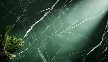 Wall Mural - soft diffused light on dark green marble background