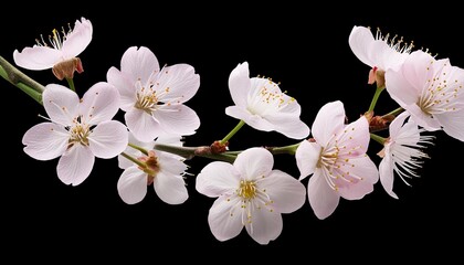 Sticker - sakura branches clipping path cherry blossom branches isolated