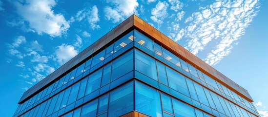 Wall Mural - Modern Office Building Against a Blue Sky