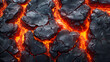 © Easy - Lava background with stones generated by AI