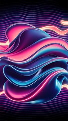 Abstract liquid wavy shapes futuristic banner wallpaper