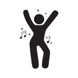 © DonSagon - vector flat icon of a person dancing