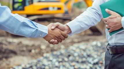 Sticker - The handshake at the construction site