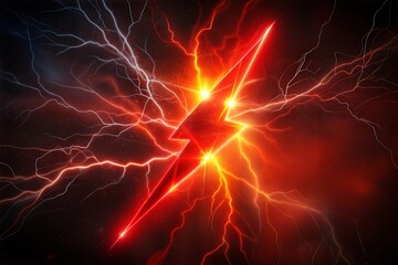 A red lightning bolt.