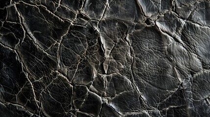 Sticker - Aged Black Leather Texture for Elegant Interior Design