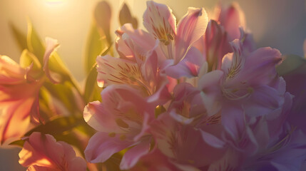 Poster - Flowers at sunrise : Generative AI