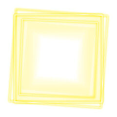 Wall Mural - yellow frame square and stacked neon light