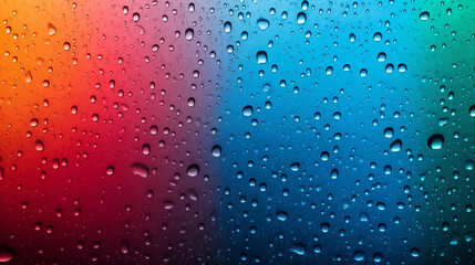 Drops of Water, Rain and Dew on Multicolored Background, Abstract Image, Texture, Pattern Background, Wallpaper, Background, Cell Phone Cover and Screen, Smartphone, Computer, Laptop, 9:16 and 16:9 Fo