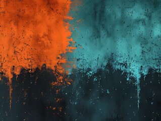 Teal Orange Black Gradient Abstract BackgroundModern Design Elements