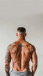 © mohammad - a man with a cross tattoo on his back, Ai generated Images