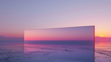 Wall Mural - A large mirror reflecting the sky and the ocean