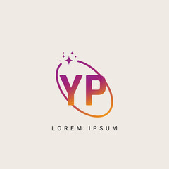Alphabet letter YP PY unique logo vector template illustration