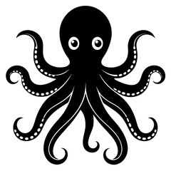 Wall Mural - simple clean octopus icon, flat icon