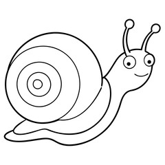 Wall Mural - Illustration for coloring Snail