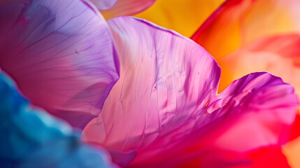 Wall Mural - colorful flower petal closeup : Generative AI