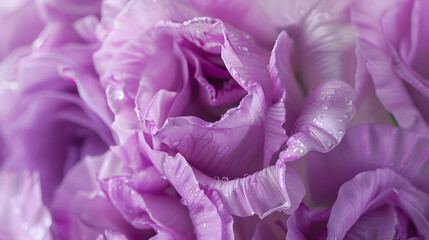 Aufkleber - violet eustoma flowers close up macro shot : Generative AI