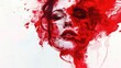 © Ева Поликарпова - A woman with blood on her face, possibly in distress or injured