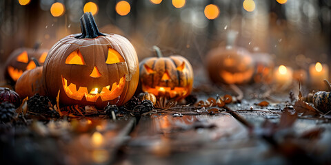 Sticker - halloween pumpkin lantern