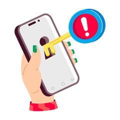 Poster - Get this flat sticker of app error 

