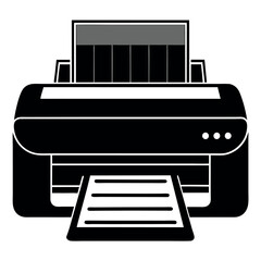 Aufkleber - Icon of a digital printer Isolated on a white backdrop, this simple image of a digital printer vector symbol for web design
