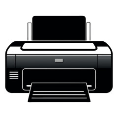 Aufkleber - Icon of a digital printer Isolated on a white backdrop, this simple image of a digital printer vector symbol for web design

