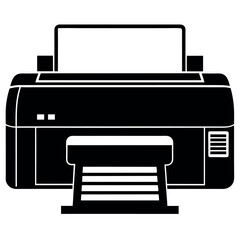 Aufkleber - Icon of a digital printer Isolated on a white backdrop, this simple image of a digital printer vector symbol for web design

