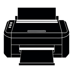 Aufkleber - Icon of a digital printer Isolated on a white backdrop, this simple image of a digital printer vector symbol for web design
