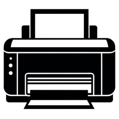 Aufkleber - Icon of a digital printer Isolated on a white backdrop, this simple image of a digital printer vector symbol for web design
