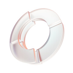 Poster - Circle transparent gradient glass 3d shape