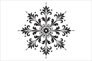 Poster - snowflake silhouettes collection isolated on white background. Flat snowflake icons.