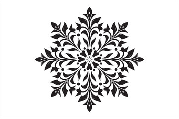 Poster - snowflake silhouettes collection isolated on white background. Flat snowflake icons, Nice element for Christmas banner.