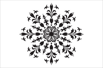 Poster - snowflake silhouettes collection isolated on white background. Flat snowflake icons, Nice element for Christmas banner.