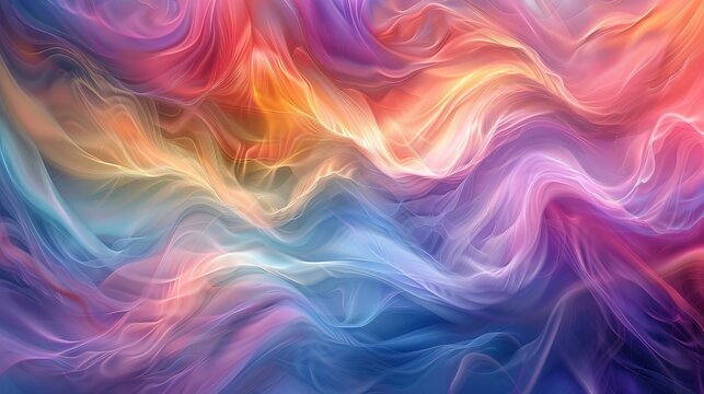 Swirling and blending colors create a soft and dreamy background. Shades of the rainbow dance together, painting a fluid and dynamic masterpiece.