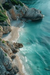 Wall Mural - Coastal Cliffs and Turquoise Waters