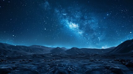 Wall Mural - Beautiful night sky background with stars and Milky way
