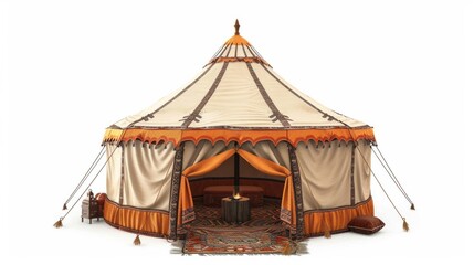 Wall Mural - Arabian Tent isolated on white background