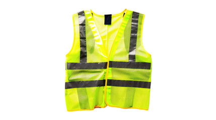 Wall Mural - Protective florescent vest on a transparent background